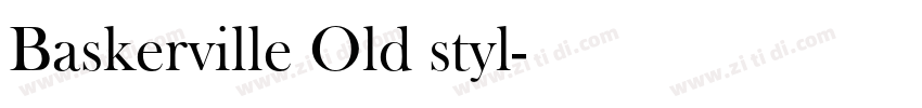 Baskerville Old styl字体转换 Baskerville Old styl字体转换